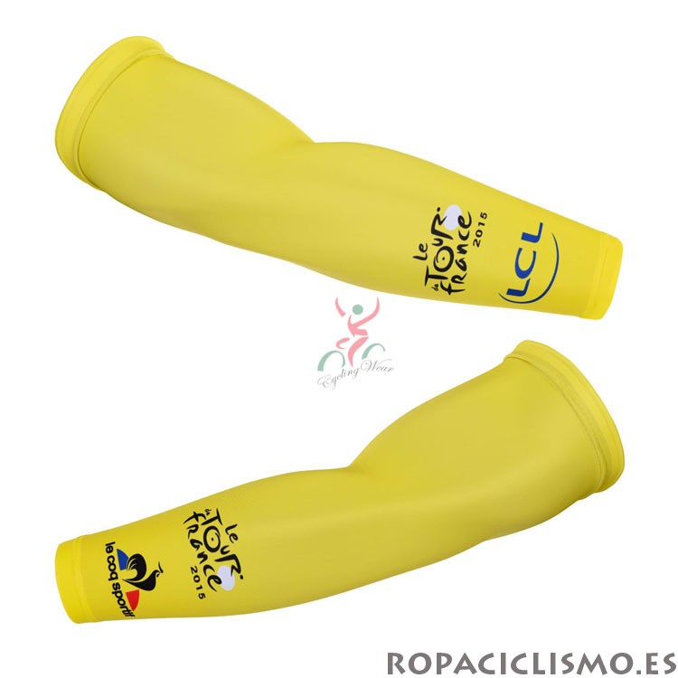 2015 Tour de France Manguitos blanco amarillo